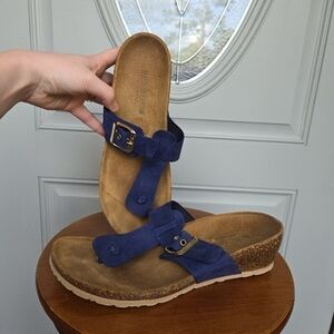 Massimo Caponi Leather Cork Sandals